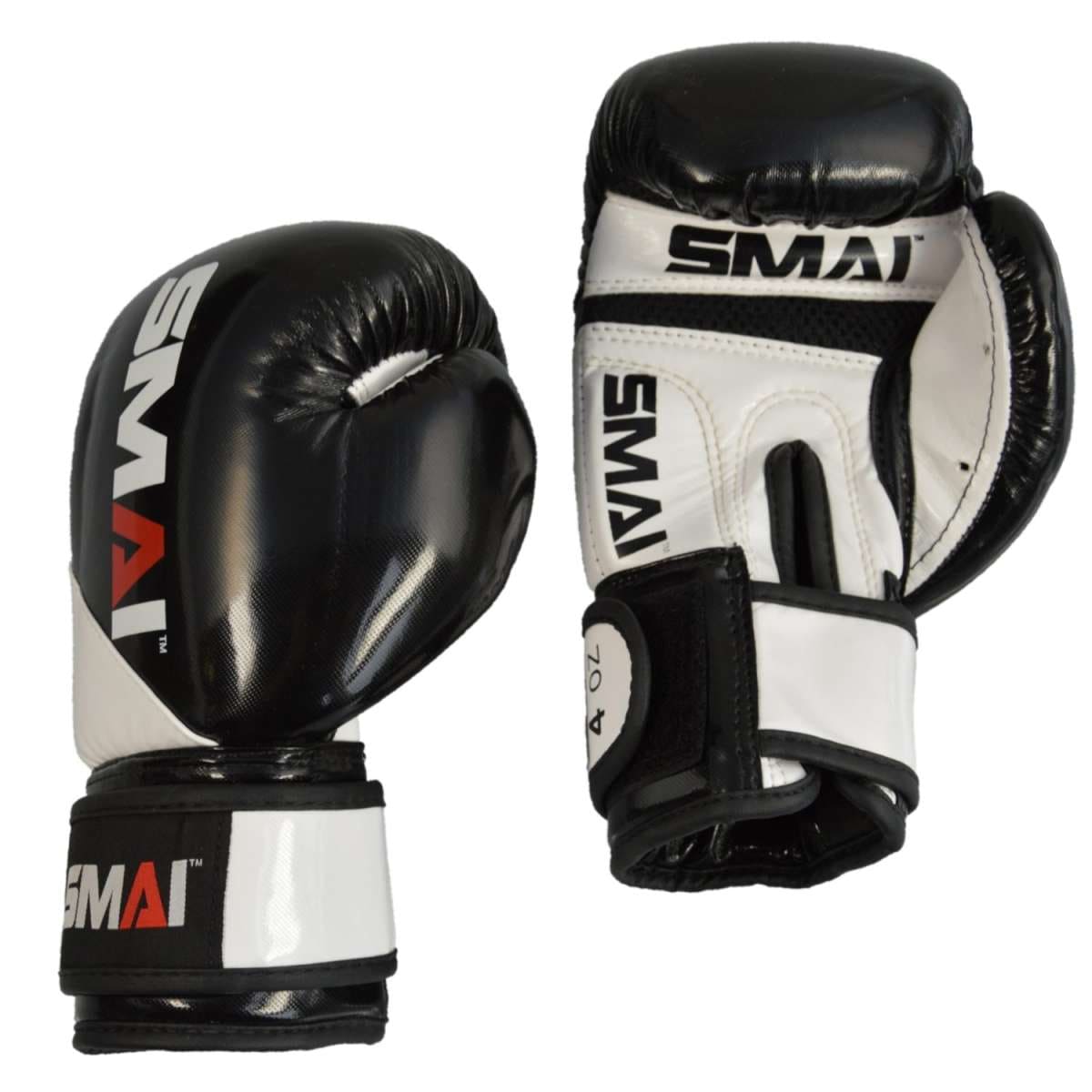 SMAI Barn PU boxningshandskar, Boxning, Kickboxing, Pointfighting - Svart/Vit