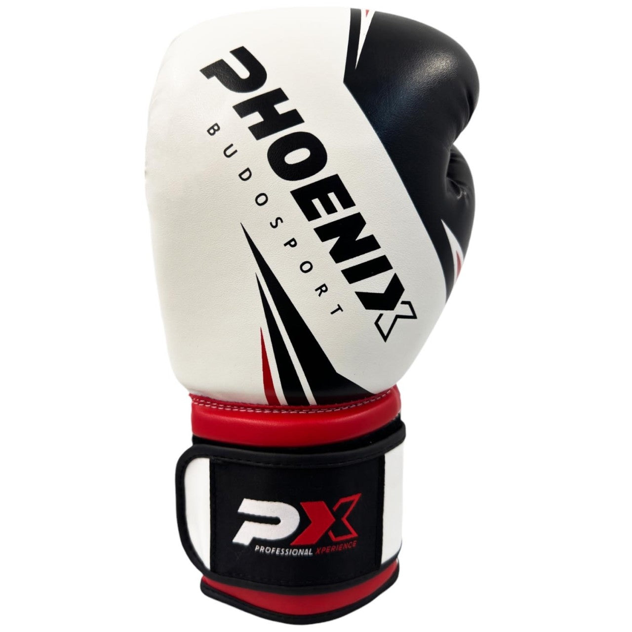 Phoenix: Boxningshandskar Legacy konstläder, vit-svart-röd