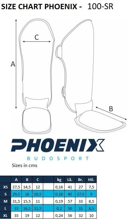 Phoenix: Benskydd – Smalben & Vrister, Svart