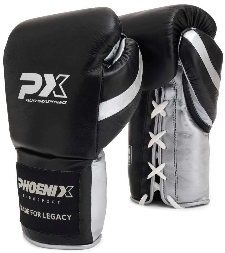 Phoenix: LEGACY Pro Pure Combat Fight boxningshandskar - Svart/Silver