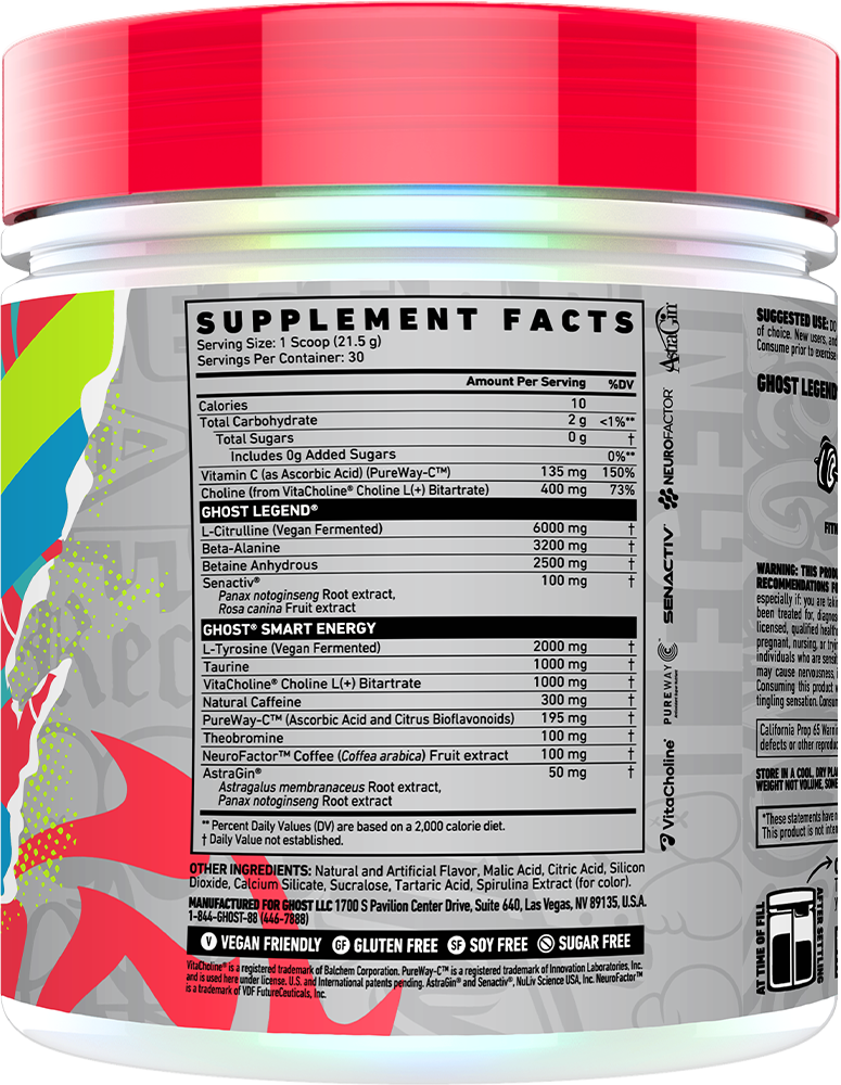 Ghost Legend Warheads Sour Watermelon / - 30 servings
