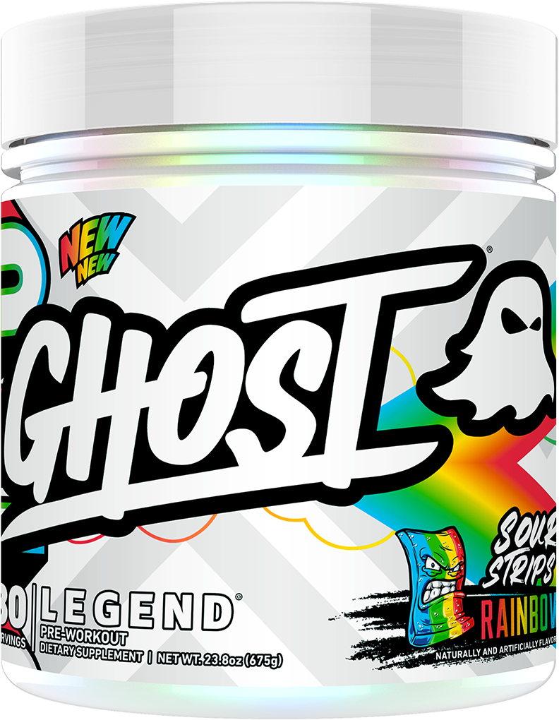 Ghost Legend V4 Sour Strips Rainbow Candy - 30 servings