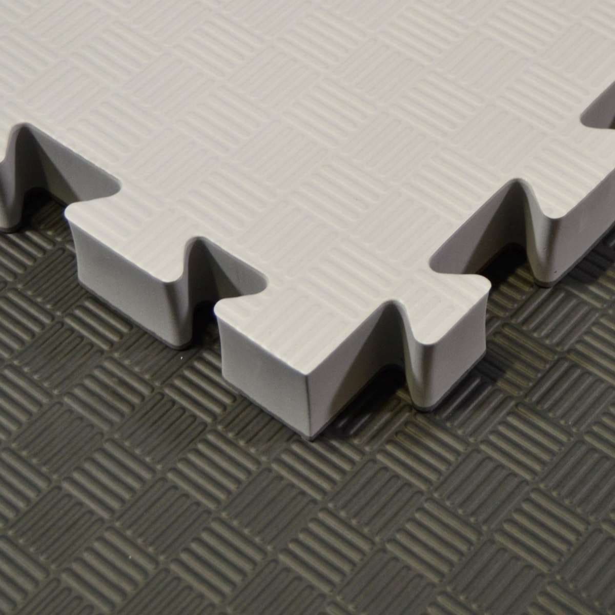 Phoenix: Judomattor - Grå/Svart, rutigt mönster, 100x100x4 cm