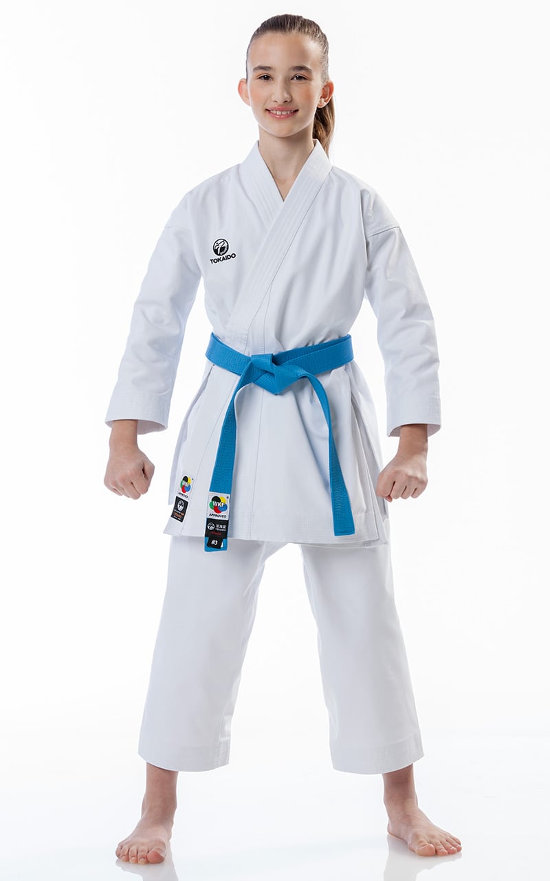 TOKAIDO Junior Karatedräkt – Kata Master Slim Fit 12 oz | WKF | Kampsport & Träning