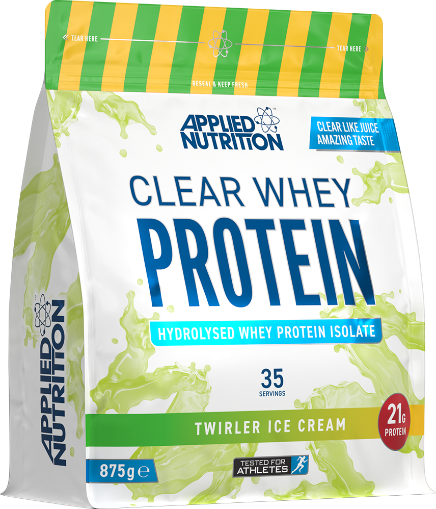 Applied Nutrition Clear Vassleprotein - 875 g - Twirler Glass