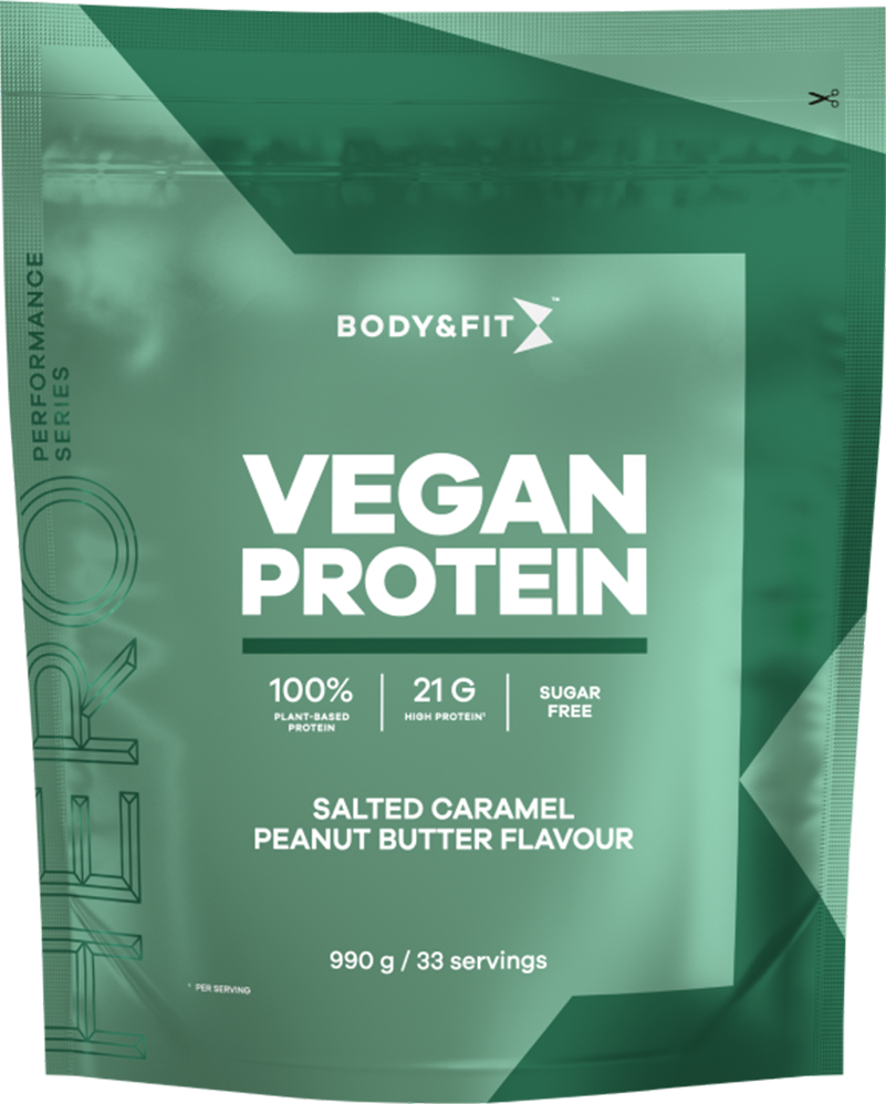 Body & Fit Vegan Protein - 990 g - Salted Caramel Peanut Butter