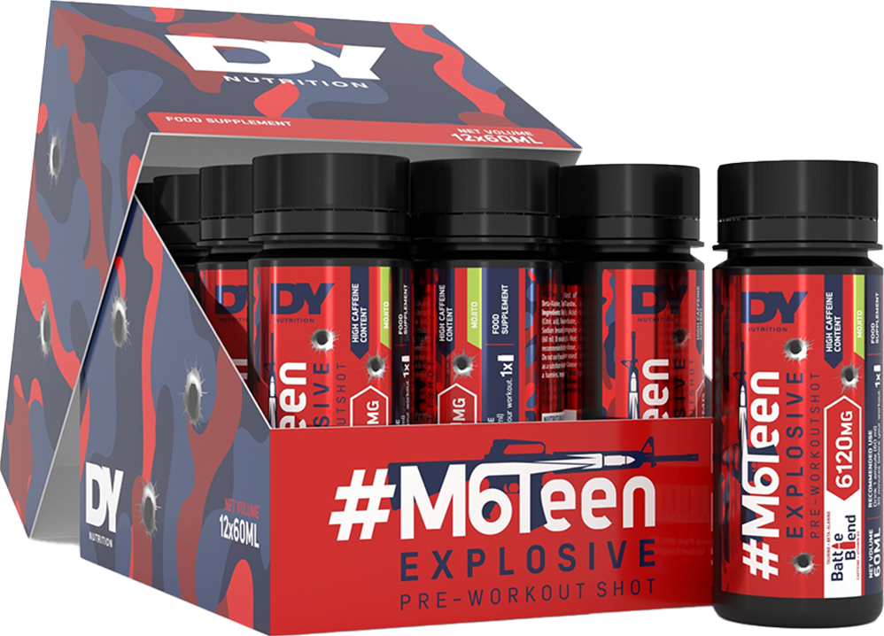 Dorian Yates Nutrition M6Teen Pre-workout Shots - 12 x 60 ml - Mojito