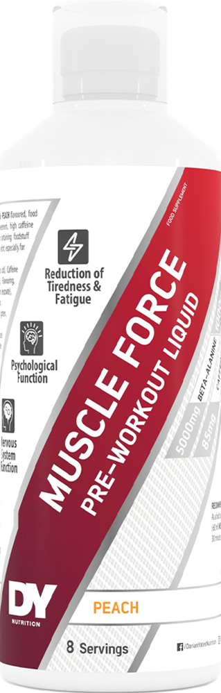 Dorian Yates Nutrition Muscle Force PWO Liquid - 500 ml - Peach