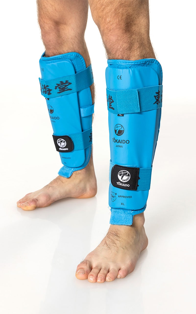 TOKAIDO Karate Benskydd, Kanji, WKF - Blå