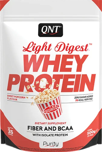 QNT Light Digest Vassleprotein - 500 g - Söt Popcorn