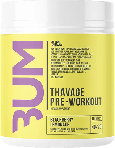 RAW CBUM Thavage Pre-Workout - 40 servings - Blackberry Lemonade
