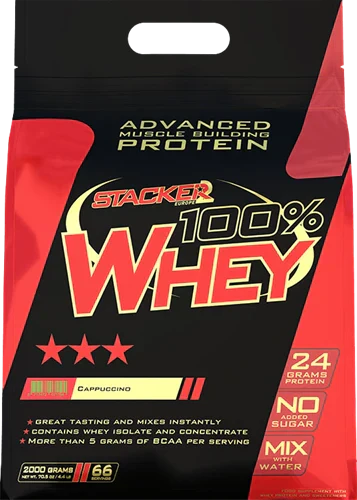 Stacker2 100% Vassleprotein - 2000 g - Cappuccino