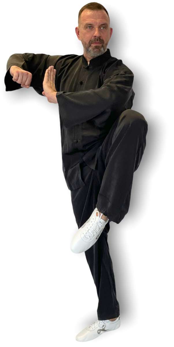 Phoenix: Tai Chi Uniform, konstsilke - Svart