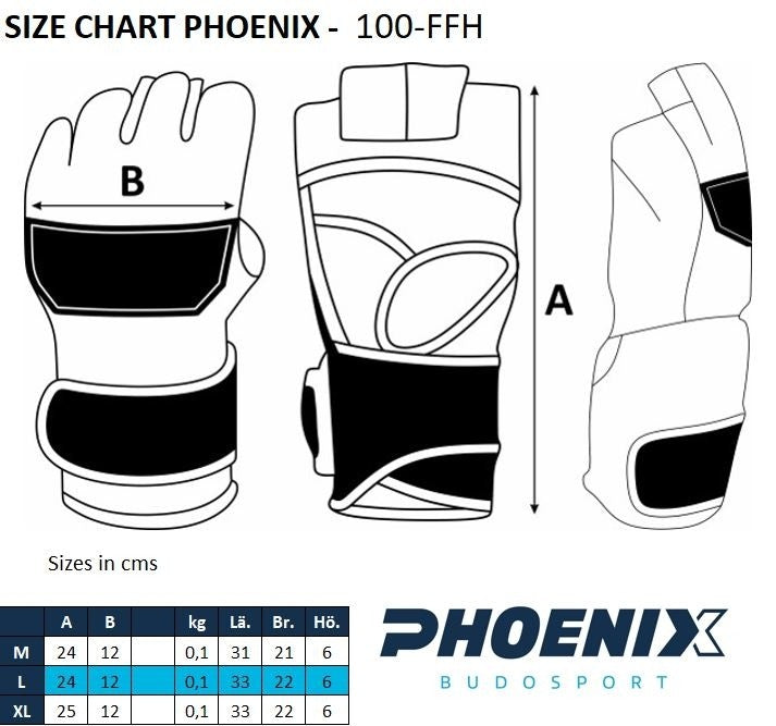 Phoenix: Free-fight handskar, läder
