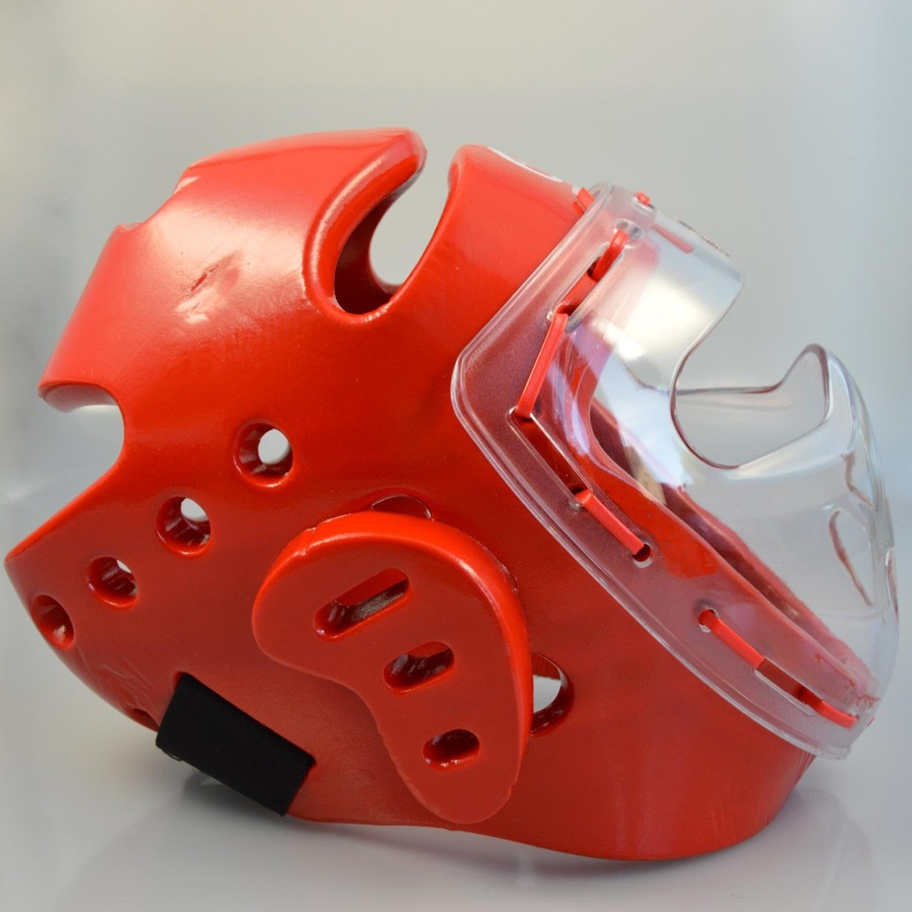 WACOKU Taekwondo Huvudskydd med Mask – WTF Godkänt (Röd)