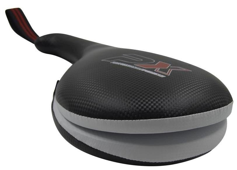 Phoenix:  Taekwondo dubbel-mittsar konstläder svart–vit