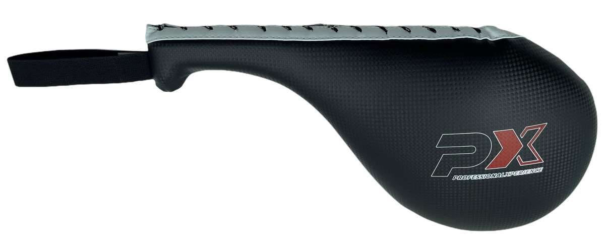 Phoenix:  Taekwondo Dubbel mitts, PU - Svart/Vit, enkel