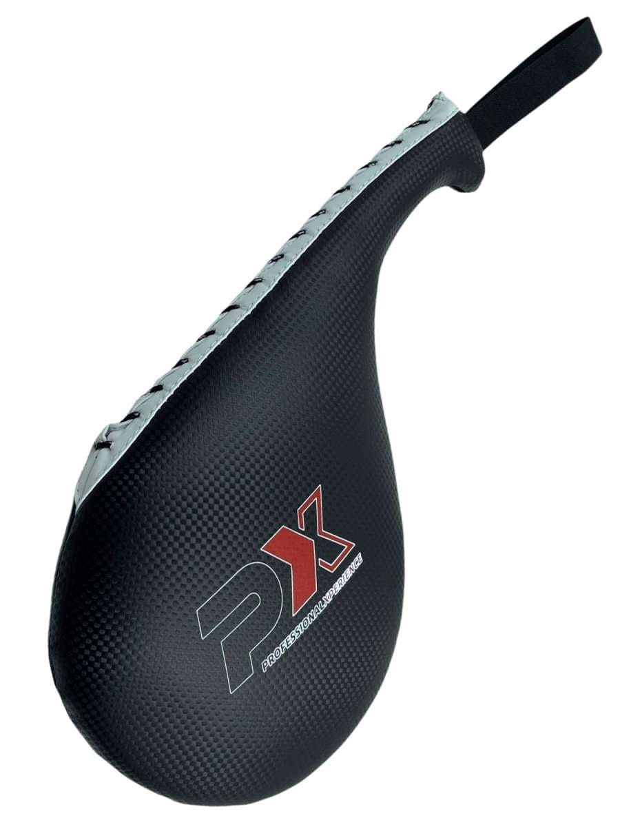 Phoenix:  Taekwondo Dubbel mitts, PU - Svart/Vit, enkel