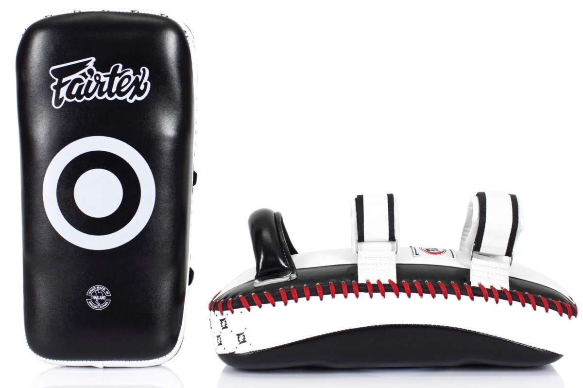 FAIRTEX KPLC2 Thai Mittsar, läder - Svart/Vit, par