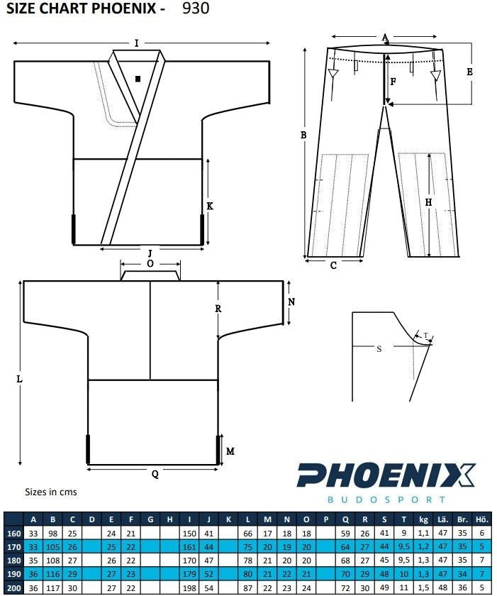 Phoenix: Traditionell Taekwondo Dräkt Master, 10 oz
