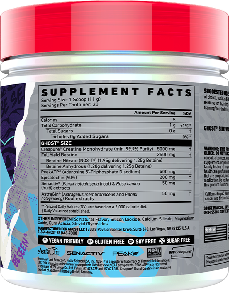 Ghost Size V3 - 30 servings Natty (Unflavoured)