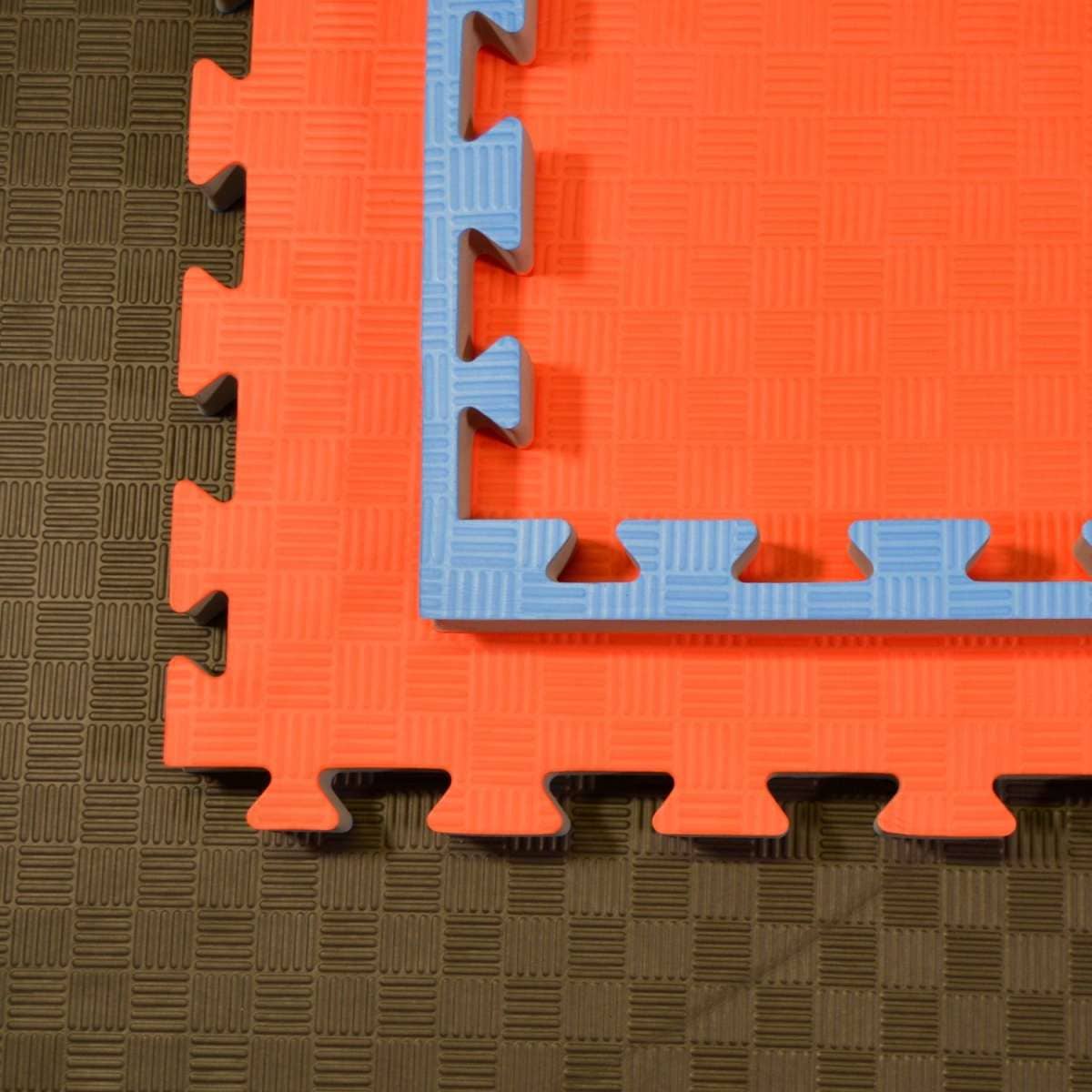 Phoenix: Judomattor - Röd/Blå, rutigt mönster, 100x100x4 cm