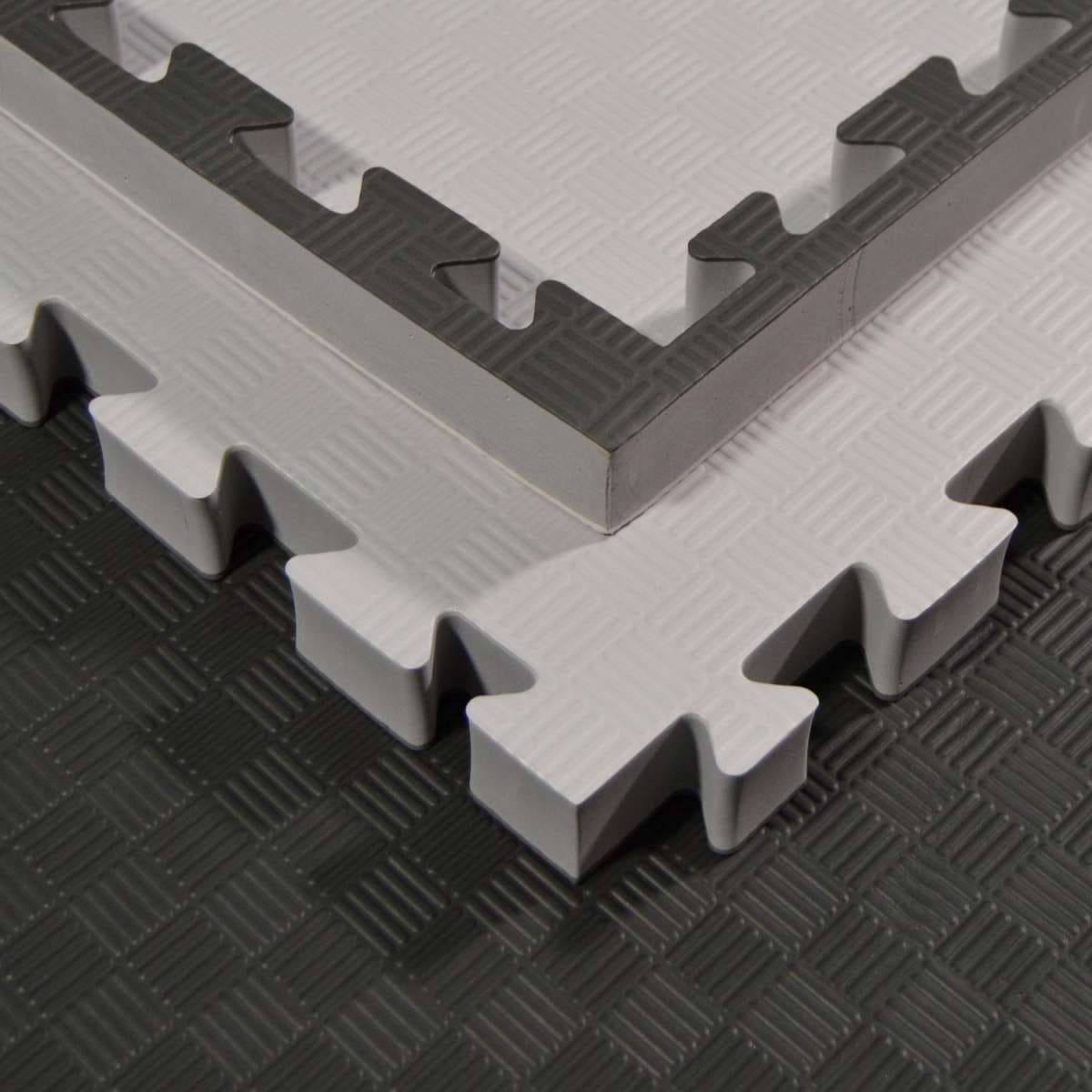 Phoenix: Judomattor - Grå/Svart, rutigt mönster, 100x100x4 cm