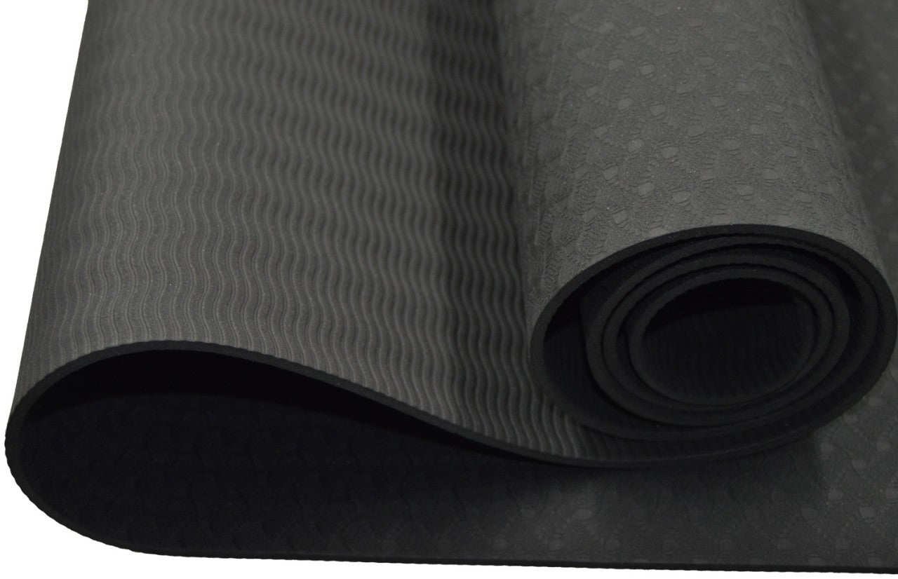 Phoenix: Yogamatta svart 183 x 61 x 0,4 cm