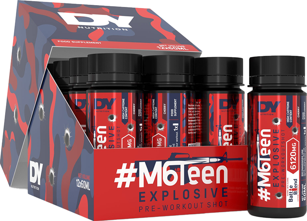 Dorian Yates Nutrition M6Teen Pre-workout Shots - 12 x 60 ml - Cherry