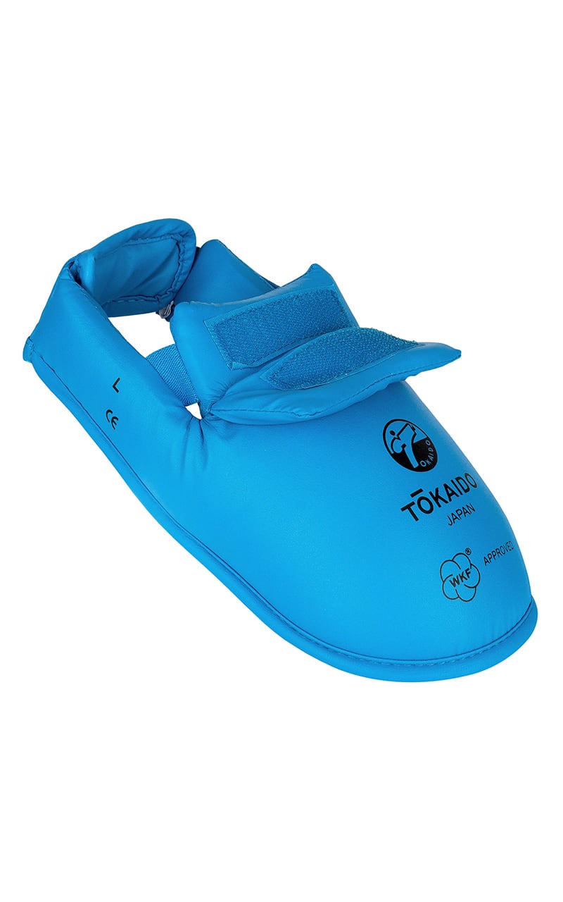 TOKAIDO Karate fotskydd, WKF, med kardborrebrand