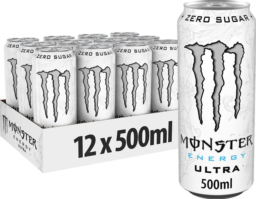 Monster Energy Ultra - 12 x 500 ml - White