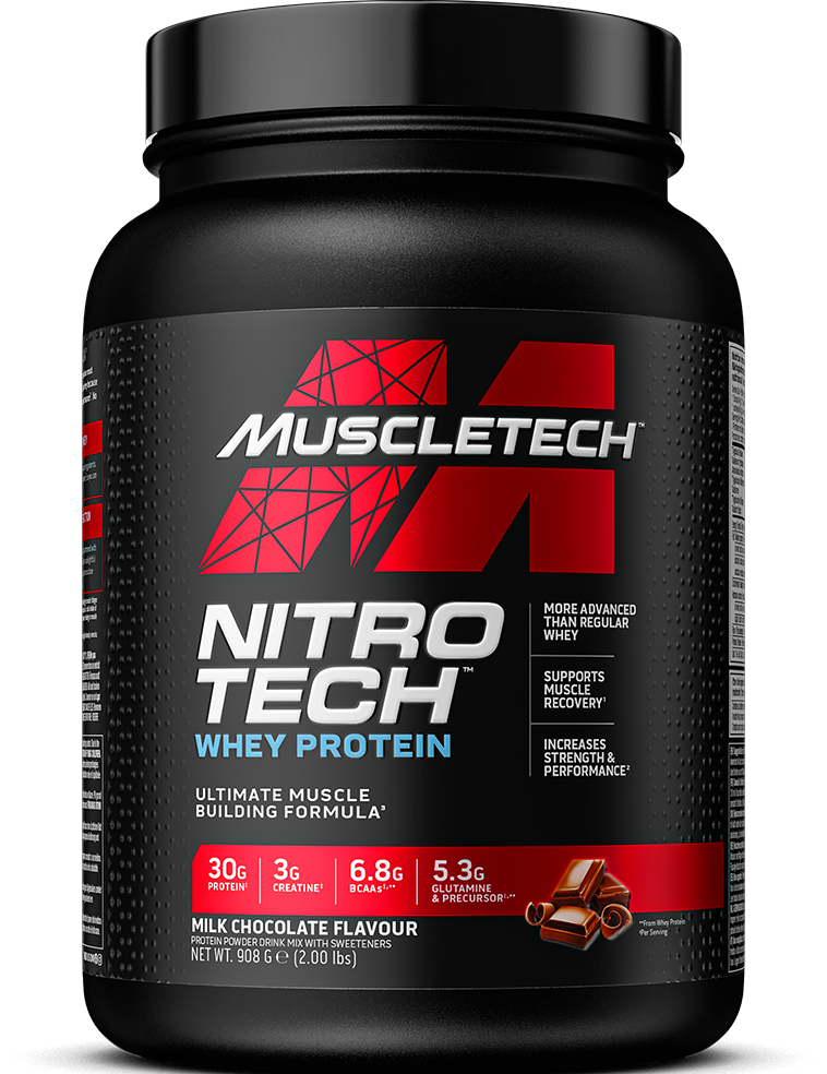 MuscleTech Nitro Tech Vassleprotein - 908 g - Milk Chocolate