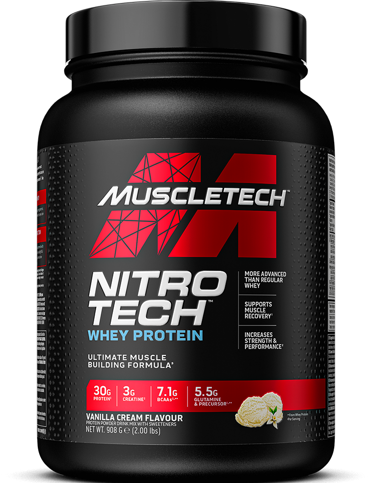 MuscleTech Nitro Tech Vassleprotein - 908 g - Vanilla Cream