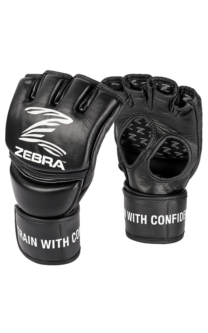 ZEBRA MMA Handskar, Pro Fight, Läder - Svart
