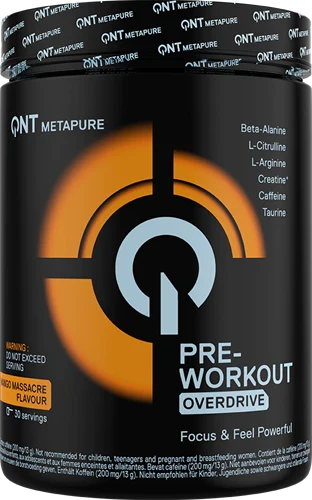 QNT Pre-Workout Overdrive - 390 g - Mango Massacre