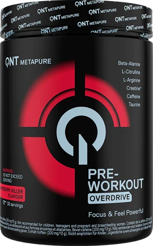 QNT Pre-Workout Overdrive - 390 g - Raspberry Killer