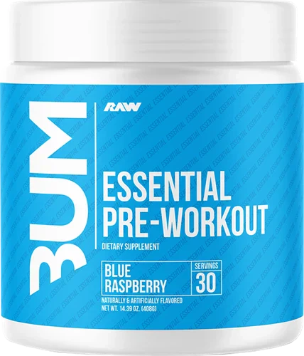 RAW Essential Pre-Workout - 30 servings - Blue Raspberry