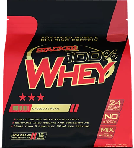 Stacker2 100% Vassleprotein - 454 g - Choklad Royal